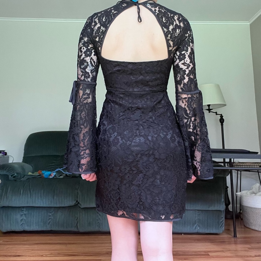 Express Black Lace Dress - Picture 3 of 3